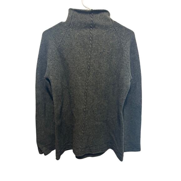Deane & White 100% Lambswool Roll Neck Pullover Gray Sweater Women's size Large - Picture 2 of 9